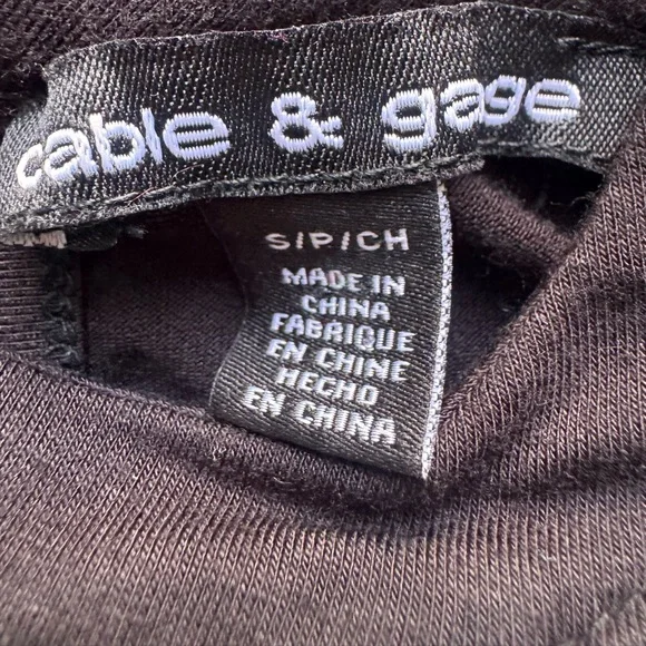 Cable & Gauge Black and White Lace Halter Top - Picture 5 of 7